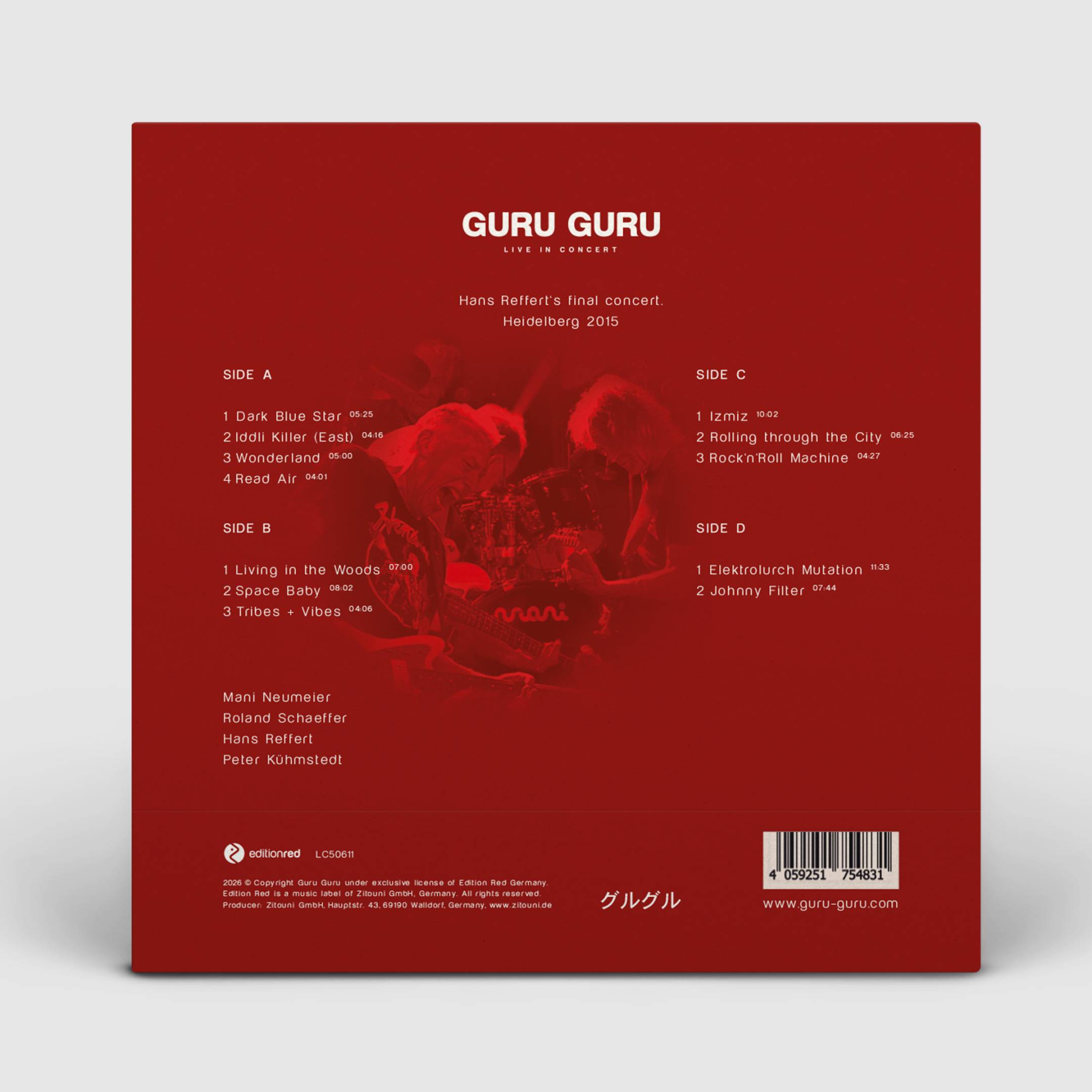 Guru Guru - Live in Concert - 2 CDs + DVD Pack - Live in Heidelberg